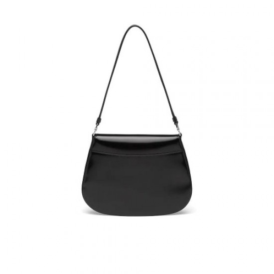 PRADA CLEO BRUSHED LEATHER SHOULDER BAG WITH FLAP PRADA CLEO BRUSHED LEATHER SHOULDER BAG WITH FLAP