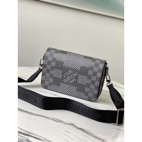 Louis Vuitton N50014 LV Studio Messenger Damier Graphite Louis Vuitton N50014 LV Studio Messenger Damier Graphite
