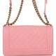 1Chanel Pink Quilted Caviar Medium Boy Bag Light Gold Hardware 1Chanel Pink Quilted Caviar Medium Boy Bag Light Gold Hardware