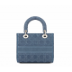 1DIOR Canvas Embroidered Cannage Medium Lady D-Lite Dark blue 1DIOR Canvas Embroidered Cannage Medium Lady D-Lite Dark blue