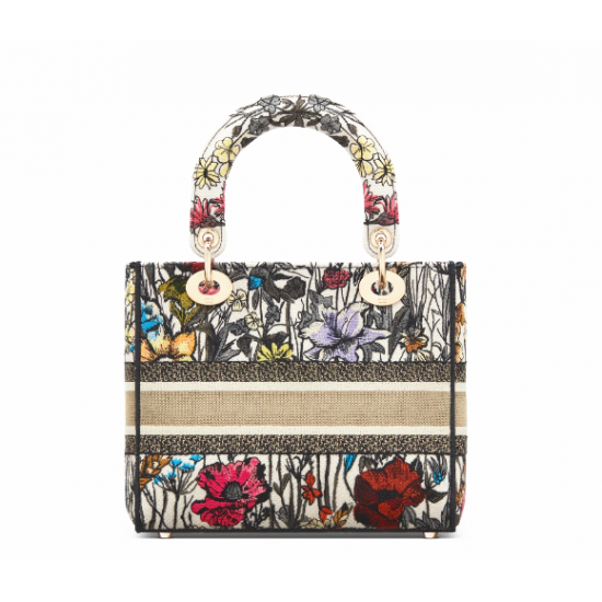 1Dior Lady D-Lite five-pattern embroidery garden flower handbag 1Dior Lady D-Lite five-pattern embroidery garden flower handbag