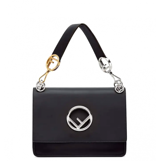 Fendi KAN I F Black leather bag Fendi KAN I F Black leather bag