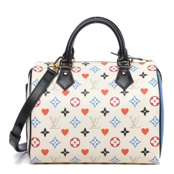 LOUIS VUITTON Game On Speedy Bandouliere 25 White