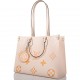 1Louis Vuitton Creme Saffron By The Pool Empreinte Giant Monogram OnTheGo MM 1Louis Vuitton Creme Saffron By The Pool Empreinte Giant Monogram OnTheGo MM