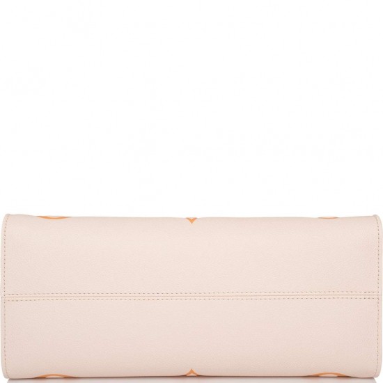 1Louis Vuitton Creme Saffron By The Pool Empreinte Giant Monogram OnTheGo MM 1Louis Vuitton Creme Saffron By The Pool Empreinte Giant Monogram OnTheGo MM