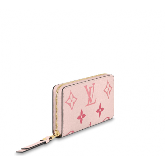 Louis Vuitton By The Pool series Monogram Empreinte leather zipper wallet light pink Louis Vuitton By The Pool series Monogram Empreinte leather zipper wallet light pink