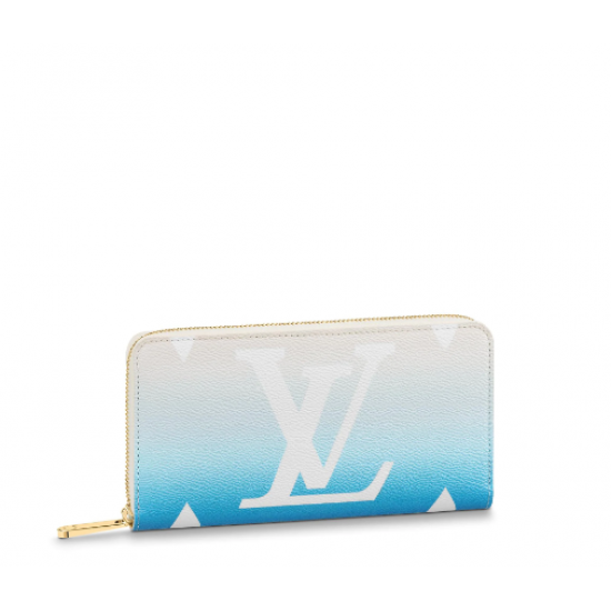 Louis Vuitton Iconic Monogram Canvas Zip Wallet Gradient Blue Louis Vuitton Iconic Monogram Canvas Zip Wallet Gradient Blue