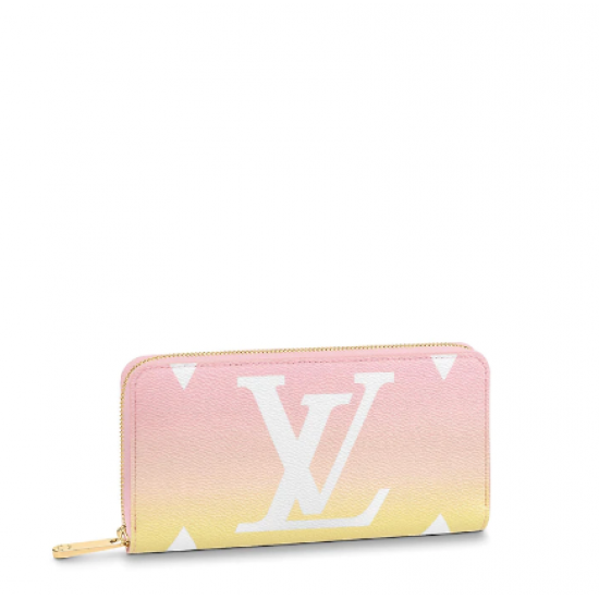 LOUIS VUITTON ICONIC MONOGRAM CANVAS ZIP WALLET GRADIENT Pink LOUIS VUITTON ICONIC MONOGRAM CANVAS ZIP WALLET GRADIENT Pink