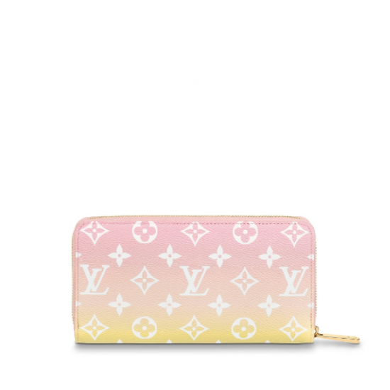 LOUIS VUITTON ICONIC MONOGRAM CANVAS ZIP WALLET GRADIENT Pink LOUIS VUITTON ICONIC MONOGRAM CANVAS ZIP WALLET GRADIENT Pink