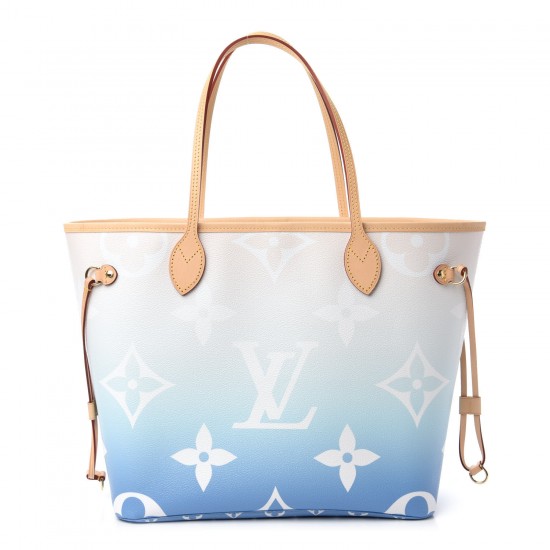 LOUIS VUITTON Monogram Giant By The Pool Neverfull MM Blue