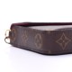 LOUIS VUITTON Monogram Pochette Felicie Chain Wallet Fuchsia