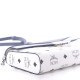 MCM Calfskin Visetos Monogram Millie Color Block Crossbody Bag White Mood Indigo